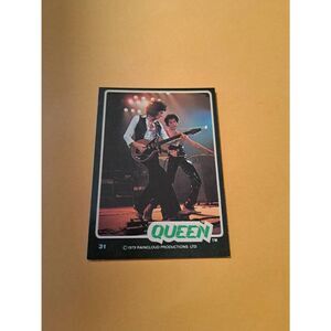 Vintage 1979 Raincloud Productions Queen Trading Card #31 Rock Band Memorabilia